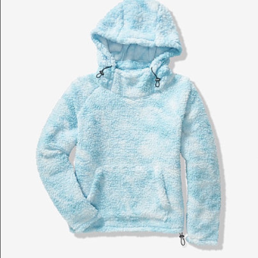 Pink TEDDY FUNNEL NECK PULLOVER JACKET